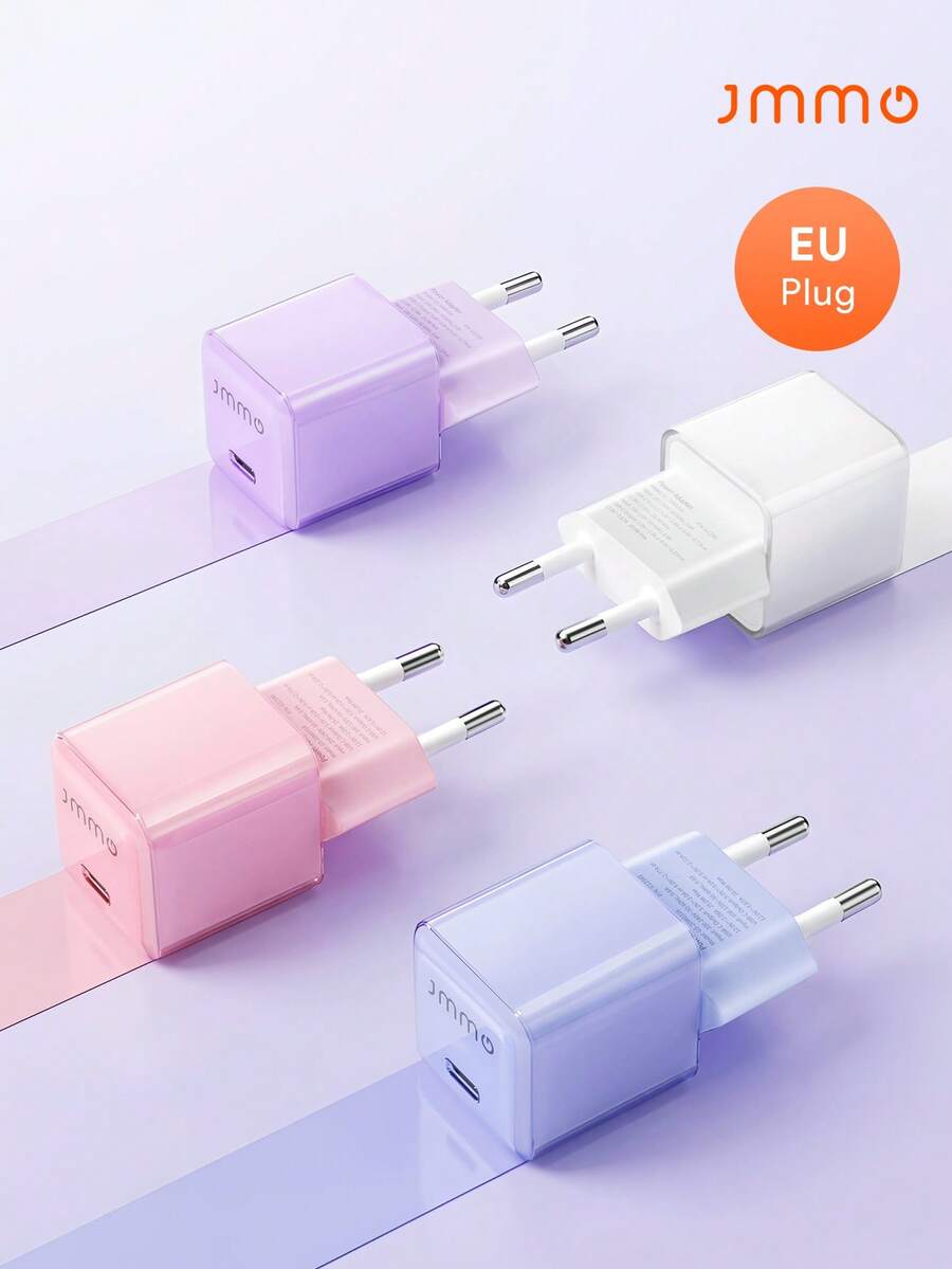JMMO Bộ sạc PD phích cắm EU, Bộ chuyển đổi sạc nhanh USB-C một cổng di động cho du lịch ngoài trời, Bộ sạc nguồn Type-C 25W cho điện thoại Android Galaxy - Phích cắm loại C của EU (220-240V) - Xem 1