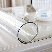 1.0mm Clear Desk Pad Table , Waterproof Oil-Proof TransparentPVC Tablecloth,, Cuttable Scratch Resistant Desk Mat For Office, Home, Kitchen,Made Of Premium Transparent PVC Material, This Table Mat Is Completely Waterproof And Oil-Resistant. It Effectively Blocks Coffee, Juice, Oil Stains And Water Splashes, Keeping Your Table Clean And Easy To Wipe Clean In Seconds. - White - View 11