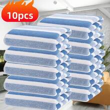 10pcs - 11.02*11.02 Inch Wide Striped Coral Fleece, Super Soft & Absorbent, 300g/Sqm, Suitable For Home, Hotel, Gym, Travel, Quick Drying, Multi-Color Options, Bathroom Accessories, Reusable Cleaning Cloth, Hand Towel, Face Towel - Multicolor - View 7