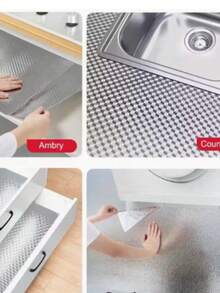 Miếng dán nhà bếp chống dầu mỡ, giấy dán tường tự dính chống thấm nước, tấm bảo vệ mặt bếp chịu nhiệt, miếng dán trang trí mặt bàn họa tiết vân đá cẩm thạch chịu nhiệt độ cao. - Xem 12