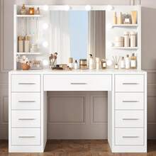 White With 9 Drawers