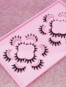 10 Pairs Natural Look False Eyelashes, Fluffy & Soft, Create 3D Mink Lash Makeup Effect, Black Thin Style, Multi-Layer Short & Dense Fake Lashes, Long-Lasting & Comfortable, Suitable For Makeup Beginners - Black - View 4