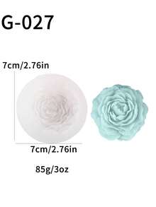 1 件装牡丹花蜡烛硅胶模具，适用于 DIY 制作芳香疗法石膏香皂 - 白色 - 查看 6