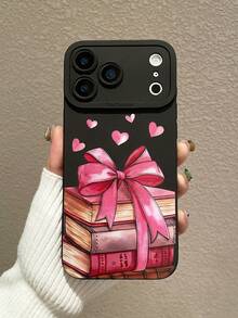 3pcs Bowknot Phone Cases, Soft TPU Full Coverage Anti-Drop Cases With Precise Cutouts, Featuring 3D Rhinestone Bowknot, Healing English Slogan, Hand-Painted Heart Pattern, Suitable For IPhone & Galaxy, Great Gift For Birthday, Holiday, Best Friends - Multicolor - View 6