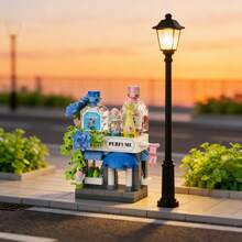 6pcs Mini Commercial Street Scene Micro Particle Building Blocks Toy Set With Gift Bag, ABS Resin Material, DIY Handmade Educational Stress Relief Toy, Desktop Warm Healing Decor, Suitable For Building Block Enthusiasts, Window Display, Entryway Decoration. Birthday Party Halloween Thanksgiving Christmas Eid Back To School - Multicolor - View 16