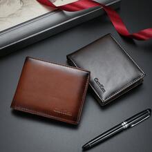 CARRKEN 新款男士钱包，时尚复古渐变色多功能钱包，青年学生多用途多卡位钱包，男士礼物，迷你钱包，男士真皮小钱包，旅行必备夏季黑色包包，节日毕业典礼教师节礼物，生日礼物，母亲节礼物 - 黑色 - 查看 7