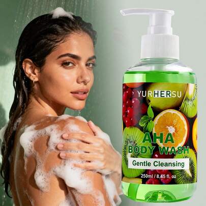 Sữa tắm AHA Fruit Acid 250ml (8.45 fl oz), làm sạch nhẹ nhàng, dưỡng ẩm, không gây khô da, không bết dính, dễ dàng xả sạch, phù hợp với mọi loại da, dùng hàng ngày, làm sạch da nhẹ nhàng.