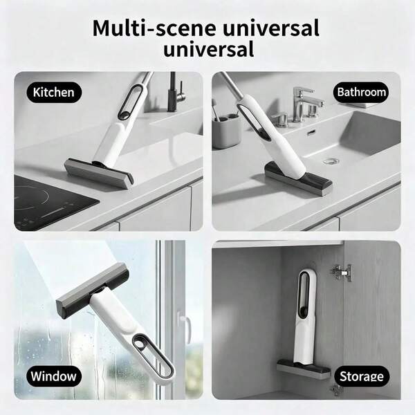 1 cây lau nhà mini siêu bền - Có thể thu gọn, dùng được cả khô và ướt, xoay 360°, tiện lợi để lau dọn nhà bếp, phòng tắm, phòng khách, xe hơi.