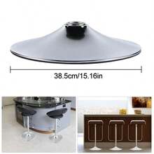 Replacement Pub Bar Stool Base Mount Plate Heavy Duty For Dining Room Chair - Silver - View 2