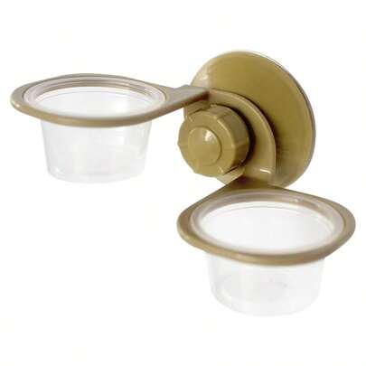 Reptile Food & Water Cups - Long-Tailed Gecko Feeding Station - Multifunctional Food & Water Feeding Bowl - Suitable For Lizards, Leopard Geckos, And Other Small Pets (Double Bowl)