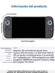 1 pieza Consola de juegos portátil de pantalla grande 3D HD de 7 pulgadas, con 20,000 juegos clásicos retro incorporados, 30 emuladores de PS1/MAME, soporte multilingüe, conexión a TV, equipada con joystick arcade iluminado de PSP - Multicolor - Ver 3