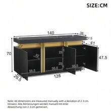 Buffets & Sideboards - Black + Particle Board - View 6