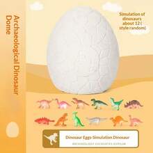 Nuevo producto - 1 pieza Huevo de dinosaurio arqueológico - Juguete modelo de animal de dinosaurio - Juguete de excavación de huevo de dinosaurio arqueológico - Múltiples colores y estilos, un regalo perfecto de vacaciones para niños, regalo de cumpleaños, regalo de Pascua, regalo de Halloween, regalo perfecto, juguete, Pascua, nuevo talla grande vendido - Multicolor - Ver 8