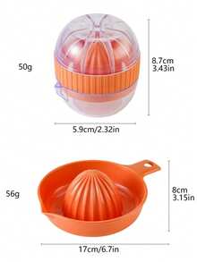 1pc Plastic Mini Manual Juicer, Home Use Juice Extractor, Fruit Separator Tool, Simple Compact Portable Squeezer - Multicolor - View 2
