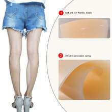 Coussinets de jambe en silicone doux et hypoallergéniques - Correction invisible pour les jambes arquées/en forme de O, modification de la jambe mince pour les sous-vêtements, couverture opaque (lavable à la main) - multicolore - Voir 4