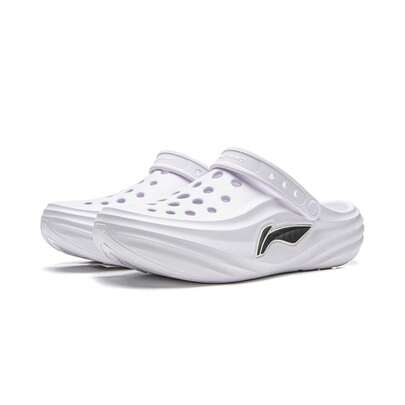 Dép bít mũi đế cao unisex LI-NING, kiểu xỏ chân tiện dụng cho bãi biển và hàng ngày, dép xăng đan chống thấm nước và thoáng khí AGUW005