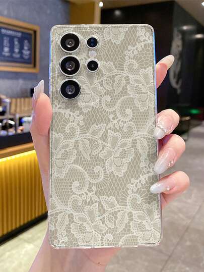 Ốp lưng điện thoại trong suốt sang trọng với ren, tương thích với iPhone XS Max/11/13 Pro Max/12/12 Pro/12 Pro Max/13/14 Pro/15 Pro Max/14/14 Pro/11 Pro Max/15/1 Pro/16 Pro Max XR, 6