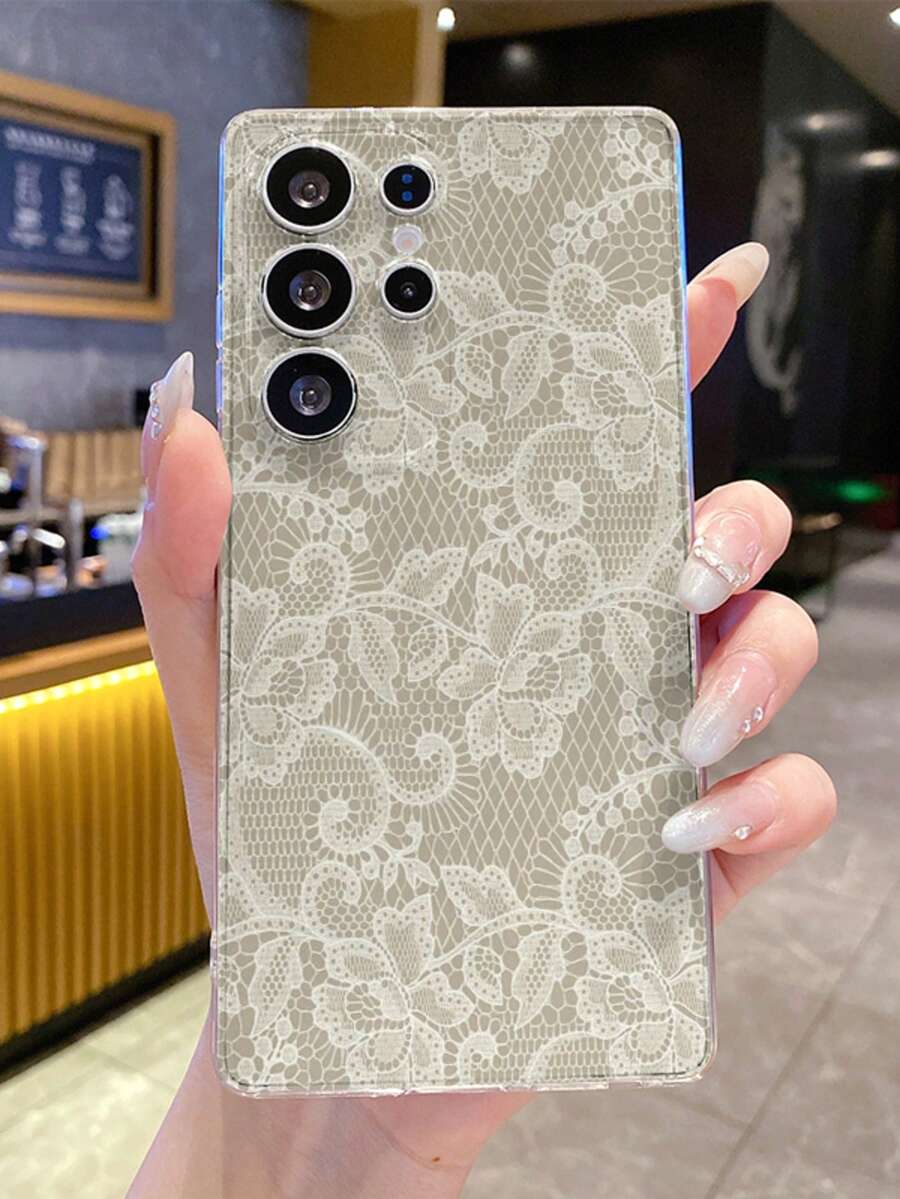 Ốp lưng điện thoại trong suốt sang trọng với ren, tương thích với iPhone XS Max/11/13 Pro Max/12/12 Pro/12 Pro Max/13/14 Pro/15 Pro Max/14/14 Pro/11 Pro Max/15/1 Pro/16 Pro Max XR, 6 - Nhiều màu - Xem 1