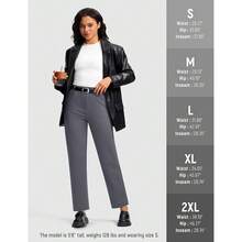 Fleece Lined Pants Women Winter Golf Pant With Zipper Pockets Pull On Stretch Dressy Travel Work Casual Slacks - Xám đậm Cỡ lớn - Xem 8