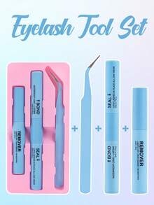 10ml Eyelash Glue, Paired With 5ml Gentle Makeup Remover & Tweezers, Helps You Easily Create Perfect Lashes - Complete Eyelash Glue & Setting Kit, Includes Hypoallergenic Fragrance-Free Makeup Tools - 薄荷藍 - 查看 7