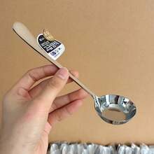 2pcs/Set New Stainless Steel Flat Spoon, Thick Flat Spoon For Commercial Use, Household Eating, Soup, Rice Mixing, Minimalist Western Style Serving Spoon - Multicolor - View 5