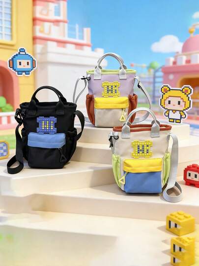 This Simple, Colorful Patchwork Handbag/Crossbody Bag Is A Stylish, Solid-Color, Retro-Style Crossbody Bag. It's A Fashionable And Casual Crossbody Bag, Perfect For Teenagers , Picnics, Travel, Shopping, Parties, And Other Occasions. It Also Makes A Wonderful Gift For A Friend.