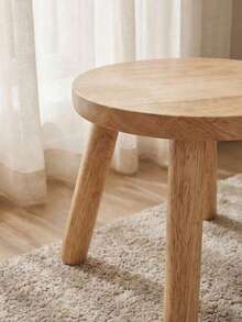 1pc Medium Wooden Plant Stand, Shoe Bench, Step Stool, 24cm Height, Suitable For Indoor Plants, Modern Style Side Table, Planter Holder, Small Round Side/Corner Table - Multicolor - View 8