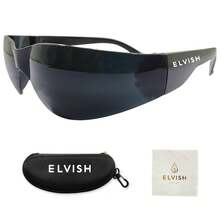 Blue Green  Blue Lenses For Men's And Women's Oversized Outdoor Sports Heatwave Fashion Glasses, And Fashionable Design, Bright Light Cycling Goggles Driving Fishing Mountain Bike Protection, Essentials For Summer Travel, Easy Comfort Casual Outfits Eyewear For Work With Box - 黑色 - 查看 1