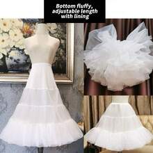 Váy lót cô dâu 80cm/70cm/60cm/40cm/30cm, 2 lớp/4 lớp vải tuyn mềm mại, có thể điều chỉnh eo/chiều dài, lớp lót phồng bên trong, thích hợp cho đám cưới, phong cách Lolita và cosplay. - Nhiều màu - Xem 10