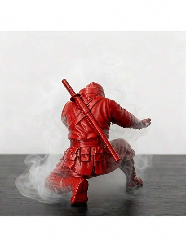 1pc Red Pen Holder, Creative Desktop Organizer, Essential Office Desk Stationery Holder, Stable Pen Stand, Unique Samurai Style Decor, Ideal Gift For Coworkers And Friends, Adds A Fashionable Touch To Your Desk. It Can Hold Ballpoint Pens, Fountain Pens, And Various Stationery Items.