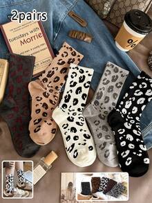 Calcetines de media caña con estampado de leopardo retro para mujer | Calcetines de tobillo transpirables con estilo de ropa de calle adecuados para zapatillas y botas - Multicolor - Ver 8