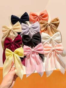 Bộ 12 kẹp tóc nơ in họa tiết da báo nhiều màu sắc, chấm bi tinh nghịch, kẻ caro cổ điển, hoa lãng mạn, tất cả trong một - Phù hợp cho cả bé gái và phụ nữ, dù là hẹn hò, dự tiệc hay đi chơi, đều giúp bạn thêm xinh đẹp, màu sắc ngẫu nhiên, kẹp tóc, phụ kiện tóc, phụ kiện tóc cho nữ, kẹp tóc hoa, ghim cài tóc - Nhiều màu - Xem 13