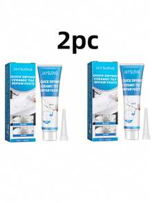 JAYSUING Cola para Reparo de Azulejos Cerâmicos - Ideal para reparar rachaduras e buracos em banheiras, mármore, móveis, pisos, vasos sanitários, etc. Seca rapidamente com um acabamento brilhante. Seca completamente em apenas 8 horas. Após a secagem, adquire uma aparência semelhante à cerâmica, não absorve água e não atrai sujeira. - A - Ver 7