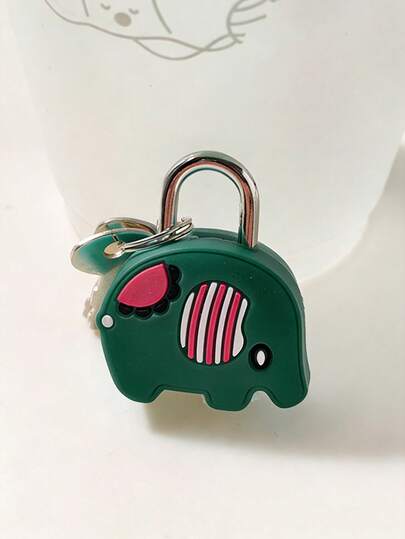 1 stuk, 2 sleutels/Leuke hoes/Zinklegering/Kofferslot met koperen kern, kunststof, mini-formaat, stevig