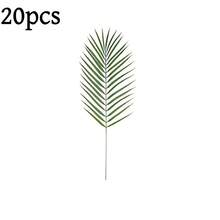 20pcs/5pcs Artificial Green Plant Single Leaf, Green Coconut Palm Plastic Iron Tree Leaves, Natural Realistic Style, Artificial Palm Leaves, Suitable For Living Room Bedroom Vase Flower Arrangement, Wedding Table Decor, Party Background, Home Greenery Decor, Holiday Photo Props - Green - View 9