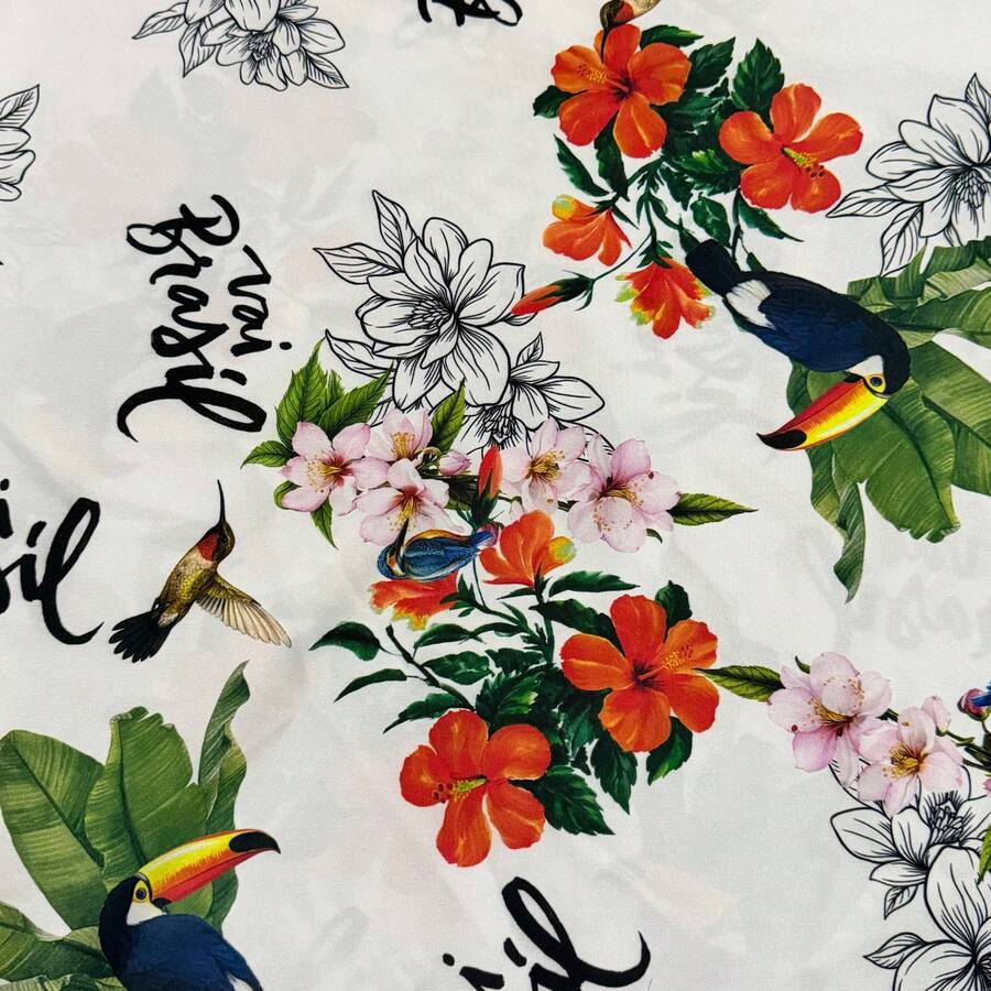 Printed Crepe Fabric 95% Polyester 5% Elastane - 15 - View 1