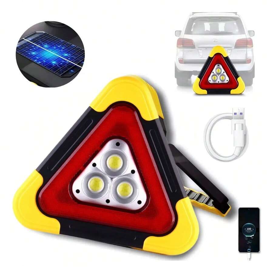 Luz De Emergencia Triángulo proteccion Vial Lámpara Led Cob - A - Ver 1