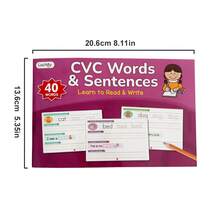 40 Pages CVC Words & Sentences Workbook – Learn To Read & Write Phonics Practice Book For Kids – Teacher Tutoring Homework Teaching Aids – Students Reading & Writing Practice – Classroom Learning Activity - Multicolor - View 4