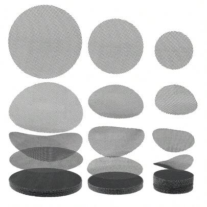 100 miếng lưới thoát nước tròn bằng nhựa đường kính 2/3/4 inch dùng cho chậu hoa, tấm lưới lót đáy chậu, thích hợp cho cây mọng nước và các loại cây trồng trong chậu.