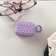 韩版极简波点耳机保护套，兼容苹果Pro 3/Pro 2/Pro 4/3/2，时尚女士耳机保护套，极简耳机保护套，苹果耳机保护套，苹果耳机套 - 黑色 - 查看 12