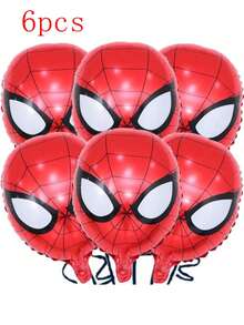 Marvel 6pcs/12pcs/Set Of Superhero Spider Man Aluminum Foil Balloons For Birthday Party Decoration, Party Supplies, Suitable For Indoor Decoration, Can Be Used As Birthday Gifts, Easter Gifts, Holiday Party Gifts New Year's Gift, Valentine's Day Gift, Easter Gift - View 8