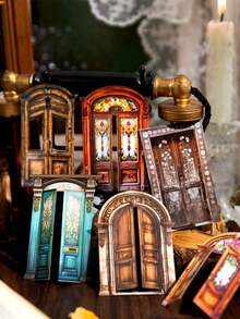 10 piezas/paquete Pegatinas de tarjeta dura de la serie Patio Vintage, diseños diversos, diseño hueco exquisito, materiales decorativos de scrapbooking retro, suministros de oficina y regreso a la escuela - A - Ver 2
