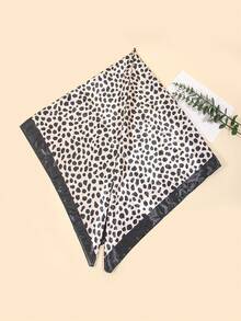 1 chiếc khăn quàng cổ/khăn bandana in họa tiết dài 90cm, phụ kiện thời trang nữ phù hợp cho bãi biển, kỳ nghỉ và sinh hoạt hàng ngày, giúp làm nổi bật trang phục của bạn. - màu be đen - Xem 2