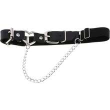YunPeng Women's Adjustable Leather Leg Garter Belt, Gothic Heart With Chains Leg Thigh Elastic Garter 2PCs - màu xanh lá - Xem 5