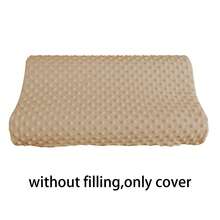 1pc Memory Foam Pillowcase, Soft Plush Neck Support Pillowcase, Zipper Removable & Washable (Pillowcase Only, Pillow Insert Not Included) - White - View 12