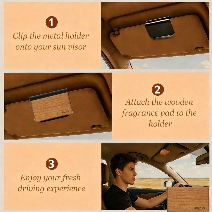 Drift Car Air Freshener - Original Wood Air Freshener - Car Odor Eliminator - Long-Lasting Fragrance, Various Replacements - Includes Clips - -- - Xem 1