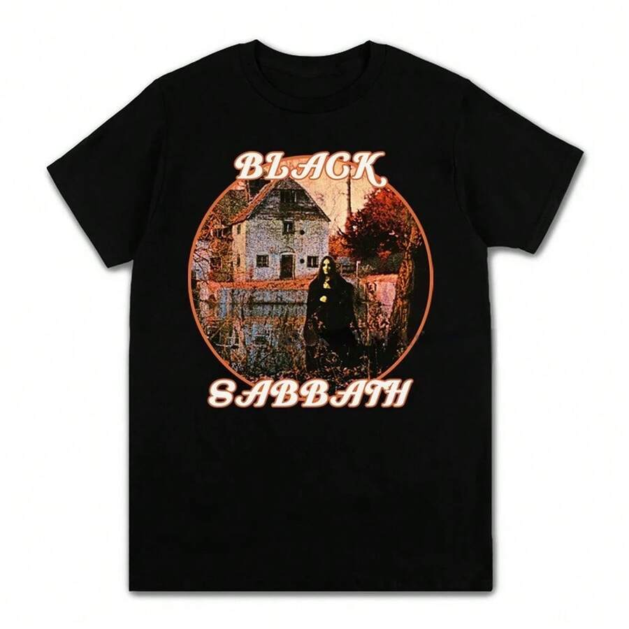 [New Products Arrive With Great Power] Black Metal Rock Band T Shirt Men Women Fashion Casual Graphic Short Sleeve Short Sleeve Plus Size T Shirt Unisex 62474 Unisex T-Shirts For Summer Outings - Đen 6 - Xem 1