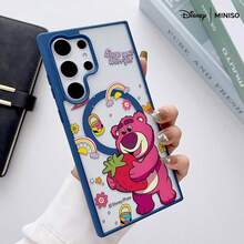 Miniso 名创优品迪士尼抱抱熊“别再担心了”透明磁吸手机壳，草莓彩虹款，兼容三星S26 Ultra/S26 Edge/S26 Plus/S26/S25 Ultra/S25 Plus/S25/S25FE/S25Edge/S24 Ultra/S24 Plus/S24/S24FE/S23FE/S23 Ultra/S23 Plus/S23/S22 Ultra/S22 Plus/S22/A15/A16/A17/A35/A36/A54/A55/A56/ 圣诞礼物，送给女朋友 - 粉色 - 查看 5