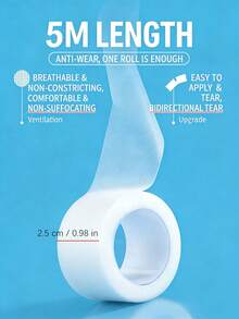 1 cuộn bảo vệ gót chân chống ma sát, miếng đệm ngón tay, miếng lót giày cao gót, giày da, miếng đệm ngón chân, băng dính vô hình cho mắt cá chân và bàn chân, phụ kiện giày dép cho nam nữ - Trong sáng - Xem 5