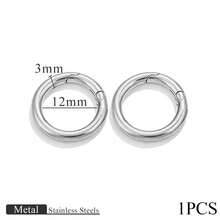 1 Móc khóa lò xo hình trái tim, tròn hoặc bầu dục, mạ vàng 18K bằng thép không gỉ, dùng để nối móc chìa khóa, dây chuyền, vòng tay, phụ kiện làm đồ trang sức DIY. - cái nút - Xem 18